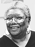 African-American woman with gray hair